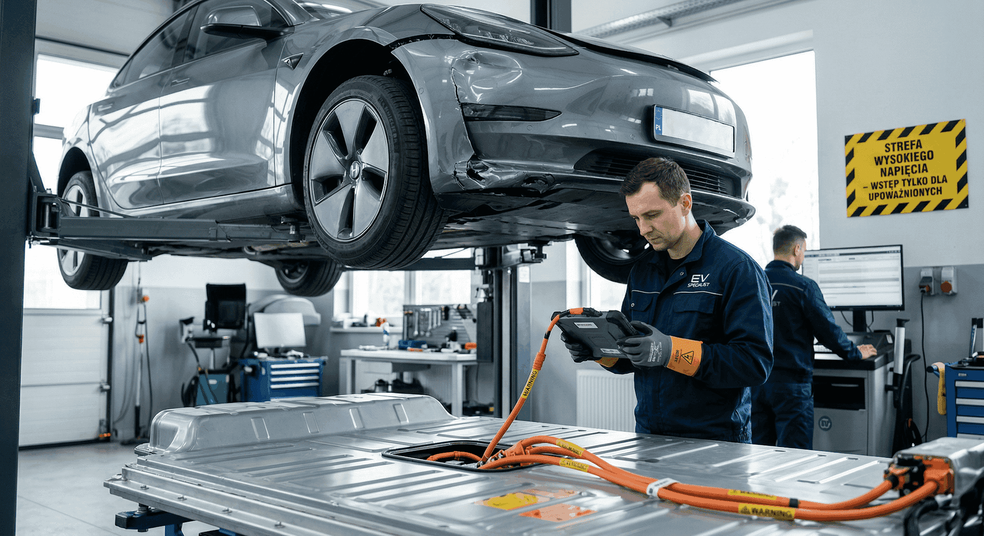 Kolizja autem elektrycznym – co sprawdzić pod kątem baterii i układu HV (High Voltage)